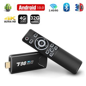 Box Mini TV Stick Box TV Android 10 4K 4G 32G Android TV Box 2.4G 5.8G Dual WiFi Smart TV Box Media Player TV -mottagare Set Top Box