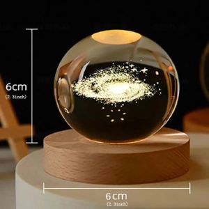 Crystal Ball Night Astronomy Night Lampad creativo Creativo 3D Blowing Planetary Galaxy Night Lampad Dish Home Light Light Brithday Gift Brithday