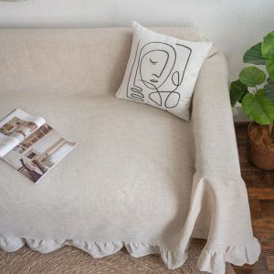 Capa de sofá de cor sólida nórdica - cobertor de protetor de móveis para sofás de animais de estimação e crianças com design de arranhões anti -Cat (MCAO)