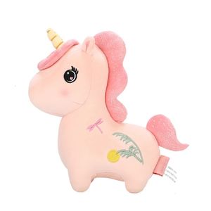 Unicorn Bebek Peluş Oyuncak Rag Kawaii Yastık Çocuk Karikatür Hayvan Dolgulu Araba Dekorasyon Doğum Günü Hediyesi Yetişkin için Hediye 240407