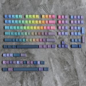 Combos PBT -dubbelskott Aurora KeyCap Sidavtryck RGB Backlight Cherry Profile ANSI Layout för MX Switch Mechanical Tangentboard