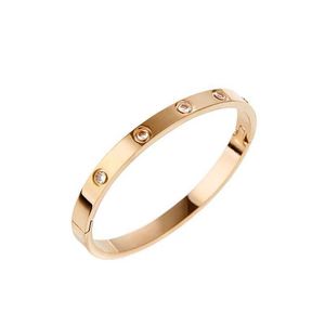 Designer Charme Mantianxing Avançado 3A Bracelete esférica Carter mais aço inoxidável 18K Jóias de ouro rosa de ouro com logotipo