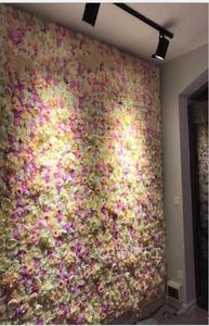 60x40cm Flower Wall 2018 Silk 3D Floral Rose Tracery Wall Crittico Sfondo floreale Fiori artificiali Creative Wedding Stage6150302