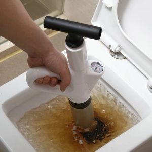 Toalettrörskolvavloppsavblåsare Högtryck Air Drain Blaster Cleaner Craftfull manual Pneumatisk muddra Täppt rör