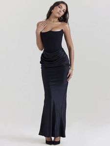 XIZOU ELEGANTE BODYCON MAXI DREST DONNE NERA DONNE OFFA STRASSE SSEXE SEXY SEXY CLUB FASHIT IDRESSI 240327