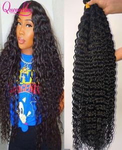 Wigs 32 38 40 Inch Deep Wave Bundles Curly Hair Weaves Thick Remy Human Brazilian Water6055627