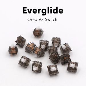 Teclados Everglide Switch Oreo V2 Switches transparentes para teclado mecânico 5pin 45g tátil semelhante ao holy panda gmk67 gk61 k500