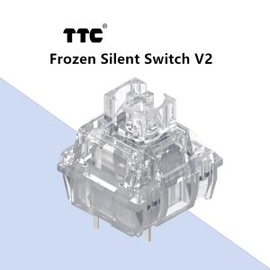 Accessori TTC Switch silenzioso congelato V2 Mute Linear Albero Corpo 3Pin 45GF per MX Tastiera meccanica fai da te Hot Tappon