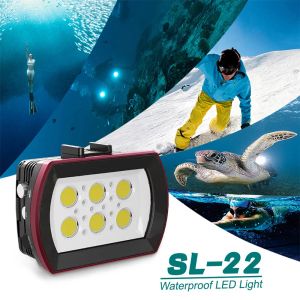 バッグシーフオログ6000lmダイビング写真充填光鉛ビデオ照明防水フラッシュストロボ水中カメラビデオ電話照明