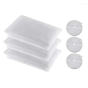 Chair Covers Mosquito Net For Window 3 PCS Screen Mesh Insect Netting Protector And Rolls Self-Adhesive Tapes
