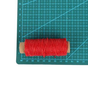 50Meters/Roll Durable 1mm 150D Leather Waxed Thread Cord for DIY Handicraft Tool Hand Stitching Thread Flat Waxed Sewing Line