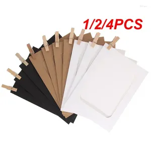 Cornici 1/2/4pcs Telaio di carta combinata con clips da 3 pollici Kraft Piccolo appeso Pos Decorazione per la casa Craft