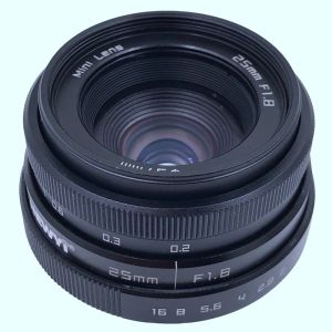 アクセサリーNewyi Mini 25mm F1.8 APSC Teion TVレンズ/CCTVレンズ16mm Cマウントカメラ