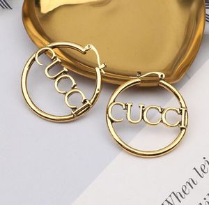 20style Moda Mulheres 18K Gold Gold Designer Designers Designers Round Geometry Letters Doubres Letras de Cristal Stromesto Brincho Partema Jewerlry