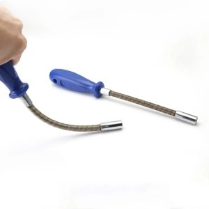 Multifunctional Socket Screwdriver Non-slip Flexible Hose Clamp Screwdriver Hand Tools 7mm Wrench Spring Hex Screw Bit Bendable