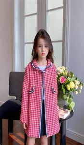 Sweet Nupple Girl Giacca di lana twed Tweed Coat Autumn Inverno bambini Girl Outwear Abiti lunghi 294J3657339