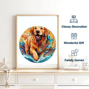 Puzzim de madeira de animais de animais para adultos para adultos Crianças DIY Artesanato 3D Treinador de madeira Educacional Brinquedo de madeira com dificuldade do inferno Presente perfeito