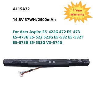 Batteries AL15A32 Laptop Battery For Acer Aspire E5422G 472 E5473 E5473G E5522 522G E5532 E5532T E5573G E5553G V3574G 14.8V 37WH