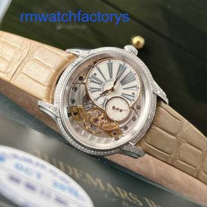 AP Diving Wrist Watch Millennium 77247BC ZZ A813CR.01 Manuell mekanisk 18K Platinum Diamond Luxury Womens Watch