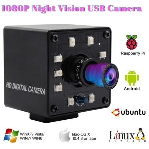 Webbkameror 1080p Full HD USB Webcam CMOS OV2710 Höghastighet UVC IR Infraröd natt Vision Mini Video 2MP USB -kamera för PC Computer Laptop