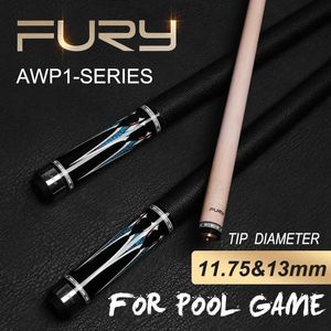 Fury Pool Cue AWP Seria 11.75 mm / 13 mm American Maple Saft Ocean Blue TEC Nakładka Linna Wrap 58 Wysoka jakość Taco de Billar 240407