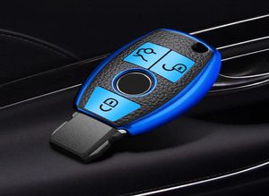 Car Key Case Cover Key Bag For Mercedes Benz A B C S Class AMG CLA GLC GLA W221 W204 W205 W176 Holder Shell Keychain Accessories7033446