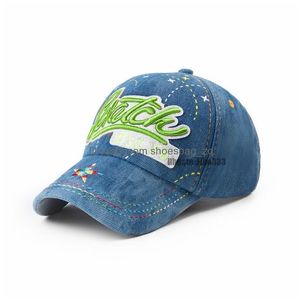 Cappelli cappelli cartone animato per bambini in denim snapback baseball cappellino ragazzo cappello di cotone visore estate autunno autunno outdoor a goccia a goccia per la consegna baby m dhrtp