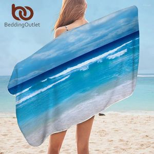 Towel BeddingOutlet Ocean Bath For Bathroom Microfiber Blue Travel Beach Adults Starfish Blanket Serviette 75x150cm