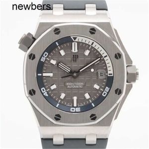 Men AudemPigut Luxury Aps Factory Watch Swiss Movement Royal Oak Offshore Diver 15720ST OO A009CA.01 SSx rubber AT grayCFR7