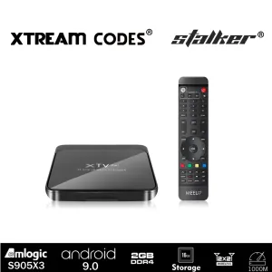 Box Amlogic S905X3 TV Box Stalker Smart Smart Meelo Plus XTV Pro DDR4 2GB xtream Codes Portal Gigabit 1000M Dual Wi -Fi Media Streamer