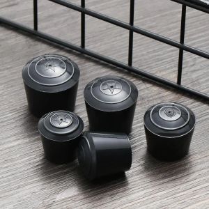 10pcs/pack Black Round Table Chair Foot Cover Rubber Chair Leg Caps Non-Slip Chair feet Pad Furniture Accessories