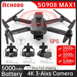 Дроны SG908 MAX GPS Drone 4K Профилирование 3 -оки. Уклонение препятствий с HD -камерой RC Helicopter Quadcopter vs SG906 Макс.