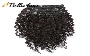 Klip Inon Human Hair Extensions Prosty włosy Weves Ciało Kurly Deep Wave Natural Black Virgin Double Weft 21CLIPS 10PUCES6702797