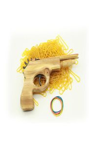 Ny Creative Unlimited Bullet Classical Rubber Band Launcher Wood Hand Pistol Gun Shooting Toy Gifts Outdoor Fun Sports for Kids4189515