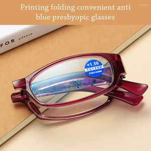 Sonnenbrille faltbare Anti-Blau-Licht-Lesebrille mit Gehäuse Augenschutz optisch Spektakel Brille PC Ultraleicht