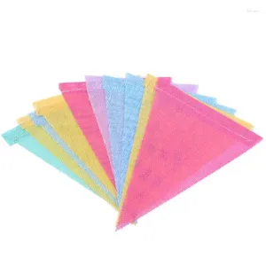 Party Decoration 4M Vintage Colorful Burlap Linen Bunting Flags Pennant Wedding Birthday Decor Pography Props Banner