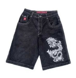 Y2K Shorts Designer Krótki Jncoshorts Męskie spodenki Y2K retro gotycki wzór wydrukowany JNCO Denim Shorts 2000s w stylu Hip Hop Bag Summer Mens Beach Dżinsy High Qualit 980