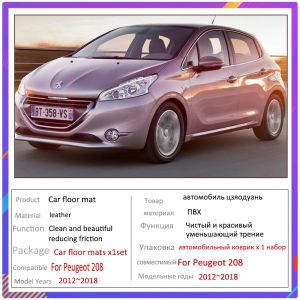 Коврик для автомобилей для Peugeot 208 A9 2012 ~ 2018 ковры роскошные кожа