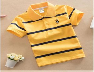 2018 Fashion Summer Kids Boy Polos Short Shirt Tops Cotton Polo Shirts High Quality Stripe Boys Shirts Clothes Children Clothing764124725