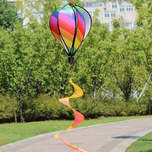 Garden Decorations Outdoor Wind Spinner Summer Air Balloon Strips Sequin Solid Color Windmill Rotating Colorful Decoration 2 st