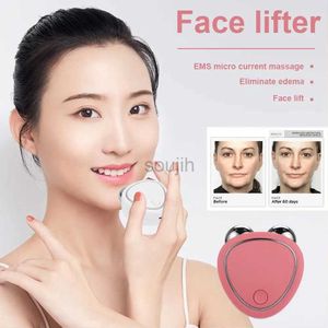 Ansikte massager EMS Massager Microcurrent Face Lift Machine Roller Drawing Beauty Remover Laddning Föryngring Skin Anti Wrinkle 240409