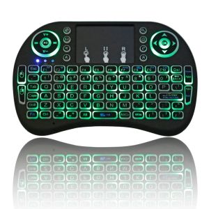 Combos i8 Backlight Mini Wireless tangentbord 2,4 GHz med pekplattan tangentbordsmus för Raspberry Pi 3 RPI 2 mini PC Smart TV Android TV Box