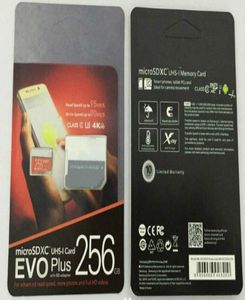 1pcs 32GB64GB128GB256GB EVO Plus Micro SD Kart u3Smartphone TF Kart Sınıfı 10Tablet PC SDXC Depolama Kartı 95MBS5598530