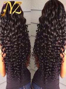 13x4 menschliches Haar Spitzen vordere brasilianische Curly Perücke Remy Jungfrau für schwarze Frauen5604629