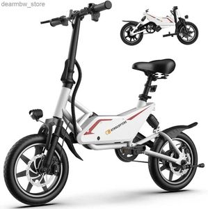 Bikes Ectric Bike for Adults Folding City Ebike | 350W Brushss Motor | 14-inch Tires E-bike Speed up to 25kmph 36V Battery L48