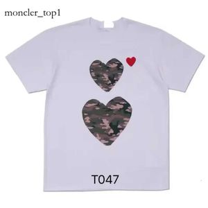 Модная мужская футболка коммуникации дизайнерские футболки Love Red Heart Eyes Cdg повседневные женщины