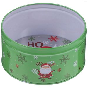Förvaringsflaskor Box Christmas Candy Jar Child Favors Cookie Present Tins Tinplate Supplies