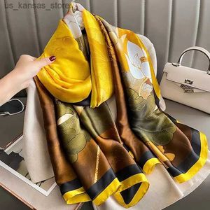 Lenços 180x90cm marca de luxo moda feminina feminina lenços de seda macia feminino shawl stard ladies stefler praia wrap bandana pareo praia240409