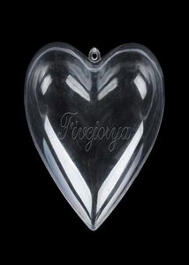 50pcslot Heart Ornment Clear Plastic Heart Gift Candy Ball Box per decorazioni per feste di Natale 65mm80mm100mm Y2009034244123