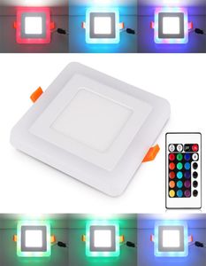 RGB LED -panel Ljus 100265V taklampe 24Keys Controller SurfacEeced Tak RGBWHITE Lamp Parlorshop Downlight6839634